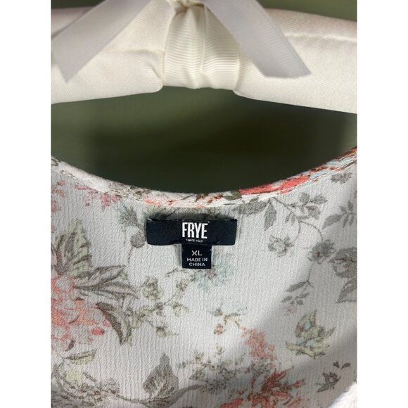 Frye Button Down Floral Midi Dress XL Cottage Core Prairie Folk Garden Pattern - Picture 3 of 12